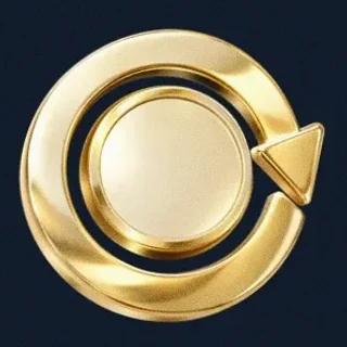 Gold circular arrow — CuntSpin