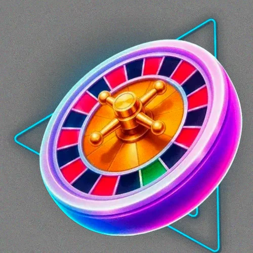 Neon roulette wheel