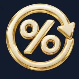 Gold percent symbol — CuntSpin