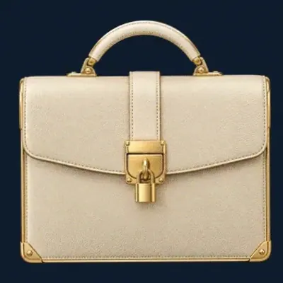 Locked leather briefcase — CuntSpin